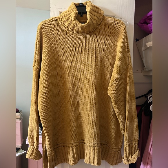 aerie Sweaters - Aerie Cozy Mustard Yellow Women's Sweater